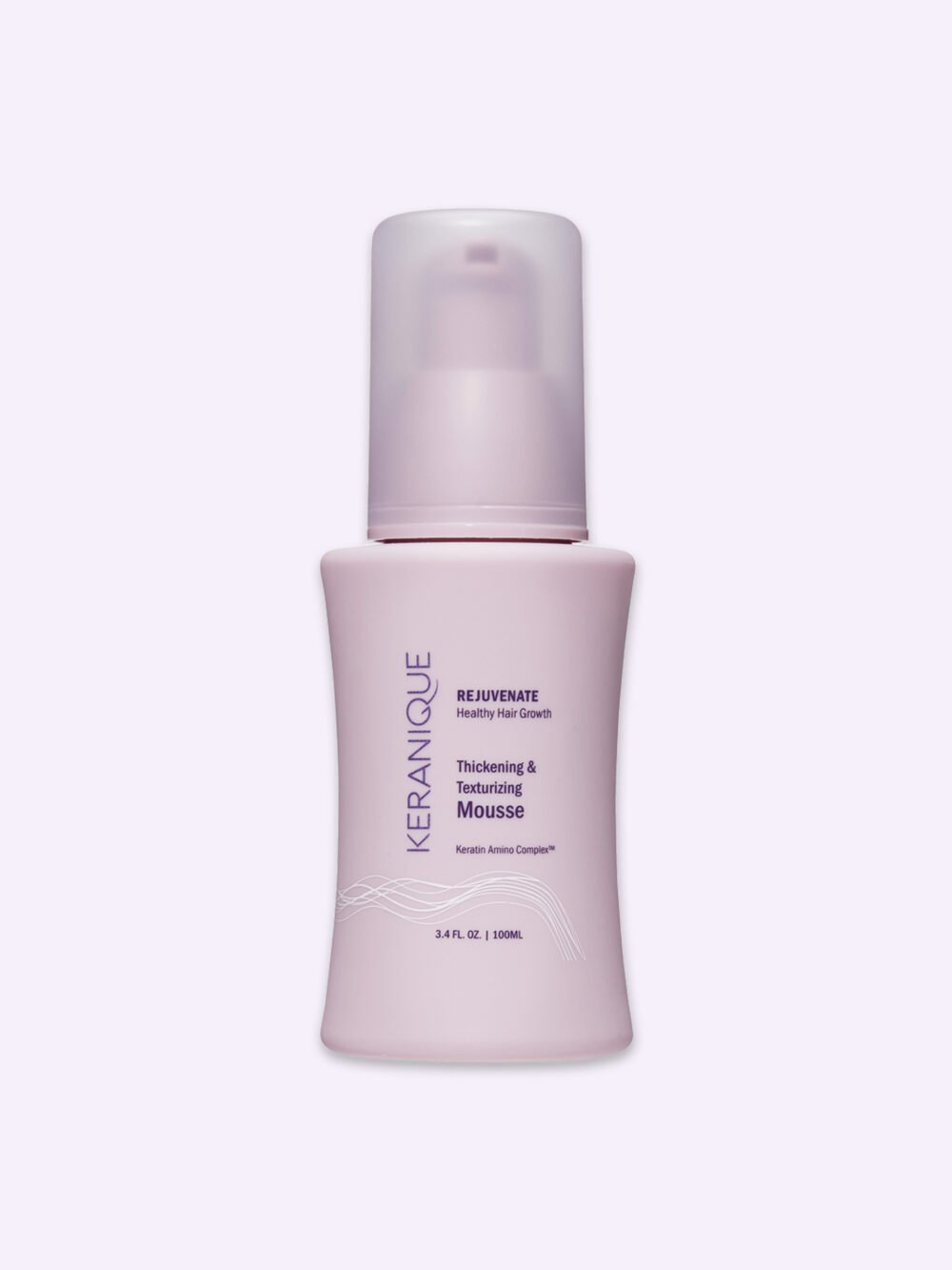 Keranique Thickening & Texturizing Mousse, 3.4 Fl Oz – Instant Volume, Thickness and Body, Leaving Hair with Smooth and Soft Touch | Strengthens Hair Shaft and Protects Against Breakage