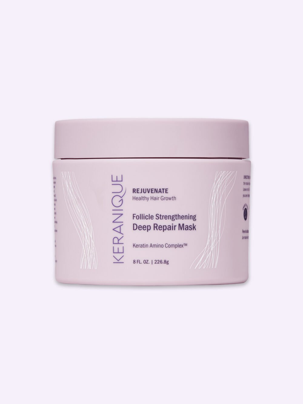 Keranique Hair Mask: Deep Repair & Hydration for Dry, Damaged Hair - Keratin Protein Boost for Fine Strands - Intense Moisturizer for Women